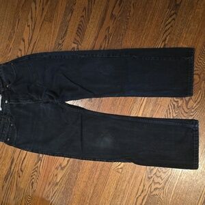 Mens Levi’s black 505 regular fit straight leg rigid denim 100% cotton 34x34